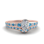 Load image into Gallery viewer, pear-shaped-graduated-channel-diamond-wedding-set-with-blue-topaz-in-FD122866PEGICBLTO-NL-RG

