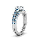 Load image into Gallery viewer, pear-shaped-graduated-channel-diamond-wedding-set-with-blue-topaz-in-FD122866PEGICBLTO-NL-WG
