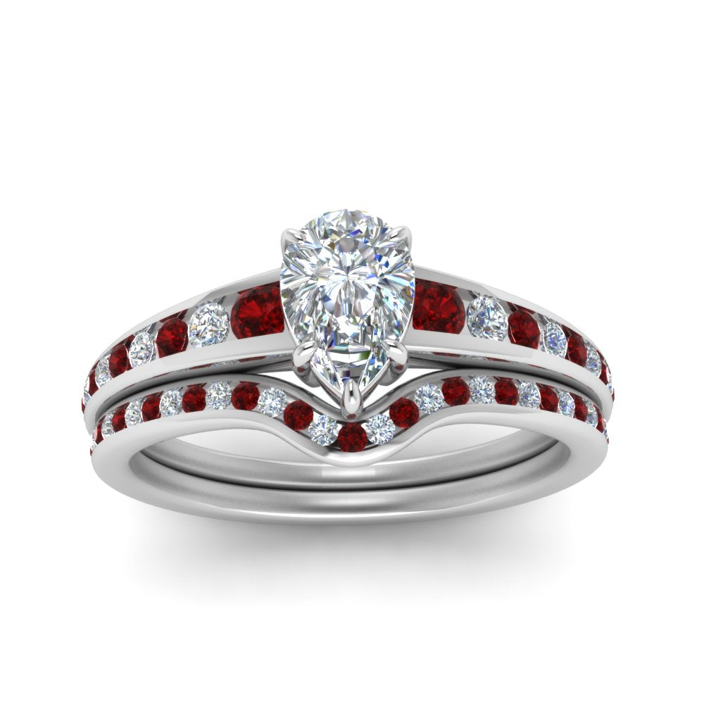pear-shaped-graduated-channel-diamond-wedding-set-with-ruby-in-FD122866PEGRUDR-NL-WG