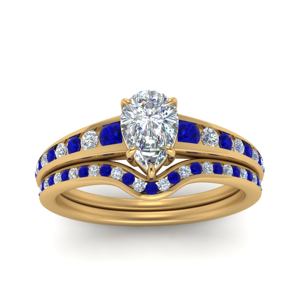 pear-shaped-graduated-channel-diamond-wedding-set-with-sapphire-in-FD122866PEGSABL-NL-YG
