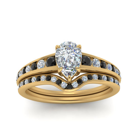 pear-shaped-graduated-channel-wedding-set-with-black-diamond-in-FD122866PEGBLACK-NL-YG