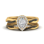 Load image into Gallery viewer, pear-shaped-halo-black-diamond-infinity-bridal-set-in-yellow-gold-FD9212PEGBLACK-NL-YG-B2.jpg
