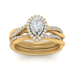 Load image into Gallery viewer, pear-shaped-halo-diamond-infinity-bridal-set-in-yellow-gold-FD9212PE-NL-YG-B2.jpg
