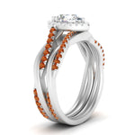 Load image into Gallery viewer, pear-shaped-halo-orange-sapphire-infinity-bridal-set-in-white-gold-FD9212PEGSAOR-NL-WG-B2.jpg
