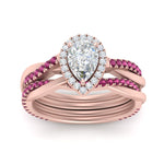Load image into Gallery viewer, pear-shaped-halo-pink-sapphire-infinity-bridal-set-in-rose-gold-FD9212PEGSADRPI-NL-RG-B2.jpg

