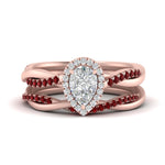 Load image into Gallery viewer, pear-shaped-halo-ruby-infinity-bridal-set-in-rose-gold-FD9212PEGRUDR-NL-RG-B2.jpg
