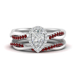 Load image into Gallery viewer, pear-shaped-halo-ruby-infinity-bridal-set-in-white-gold-FD9212PEGRUDR-NL-WG-B2.jpg
