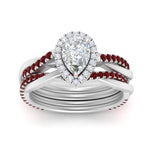 Load image into Gallery viewer, pear-shaped-halo-ruby-infinity-bridal-set-in-white-gold-FD9212PEGRUDR-NL-WG-B2.jpg
