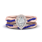 Load image into Gallery viewer, pear-shaped-halo-sapphire-infinity-bridal-set-in-rose-gold-FD9212PEGSABL-NL-RG-B2.jpg
