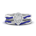 Load image into Gallery viewer, pear-shaped-halo-sapphire-infinity-bridal-set-in-white-gold-FD9212PEGSABL-NL-WG-B2.jpg
