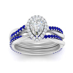 Load image into Gallery viewer, pear-shaped-halo-sapphire-infinity-bridal-set-in-white-gold-FD9212PEGSABL-NL-WG-B2.jpg
