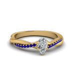 Load image into Gallery viewer, pear-shaped-infinity-twist-diamond-engagement-ring-with-blue-sapphire-in-14K-yellow-gold-FD8253PERGSABL-NL-YG
