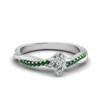 Load image into Gallery viewer, pear-shaped-infinity-twist-diamond-engagement-ring-with-emerald-in-14K-white-gold-FD8253PERGEMGR-NL-WG
