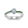 Load image into Gallery viewer, pear-shaped-infinity-twist-diamond-engagement-ring-with-emerald-in-14K-white-gold-FD8253PERGEMGR-NL-WG
