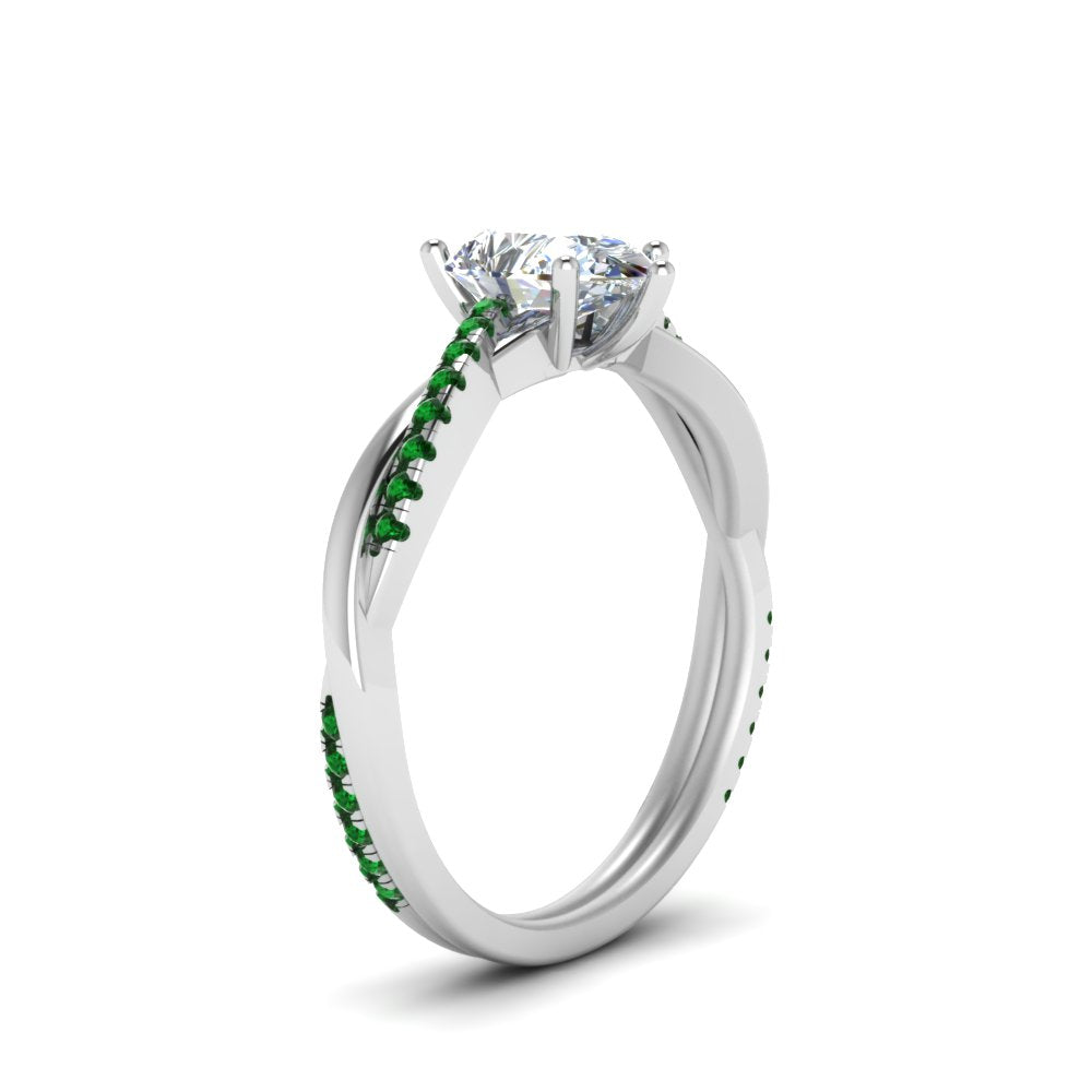 pear-shaped-infinity-twist-diamond-engagement-ring-with-emerald-in-14K-white-gold-FD8253PERGEMGR-NL-WG