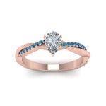 Load image into Gallery viewer, pear-shaped-infinity-twist-diamond-engagement-ring-with-ice-blue-topaz-in-14K-rose-gold-FD8253PERGICBLTO-NL-RG
