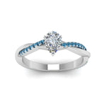 Load image into Gallery viewer, pear-shaped-infinity-twist-diamond-engagement-ring-with-ice-blue-topaz-in-14K-white-gold-FD8253PERGICBLTO-NL-WG
