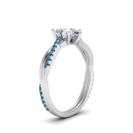 Load image into Gallery viewer, pear-shaped-infinity-twist-diamond-engagement-ring-with-ice-blue-topaz-in-14K-white-gold-FD8253PERGICBLTO-NL-WG
