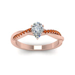 Load image into Gallery viewer, pear-shaped-infinity-twist-diamond-engagement-ring-with-orange-sapphire-in-14K-rose-gold-FD8253PERGSAOR-NL-RG

