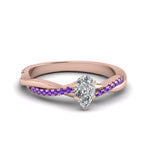 Load image into Gallery viewer, pear-shaped-infinity-twist-diamond-engagement-ring-with-violac-topaz-in-14K-rose-gold-FD8253PERGVITO-NL-RG

