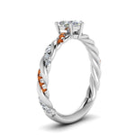 Load image into Gallery viewer, pear-shaped-orange-sapphire-twisted-vine-engagement-ring-in-white-gold-FD9127PERGSAORANGLE2-NL-WG