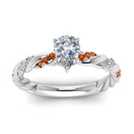 Load image into Gallery viewer, pear-shaped-orange-sapphire-twisted-vine-engagement-ring-in-white-gold-FD9127PERGSAORANGLE5-NL-WG
