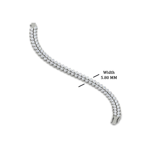 Pear Shaped Petal Style Tennis Bracelet