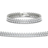 Load image into Gallery viewer, Pear Shaped Petal Style Tennis Bracelet