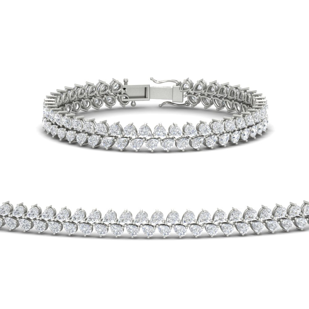 Shop Pear Shaped Petal Style Tennis Bracelet Online – Fascinating Diamonds