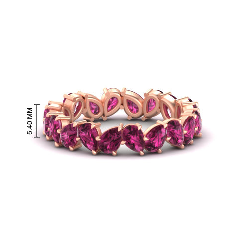 Pear Eternity Wedding Band Zig Zag