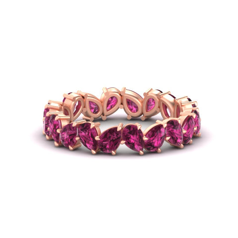 Pear Eternity Wedding Band Zig Zag