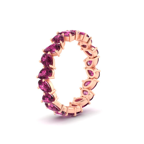 Pear Eternity Wedding Band Zig Zag