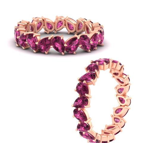 Pear Eternity Wedding Band Zig Zag