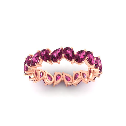 Pear Eternity Wedding Band Zig Zag