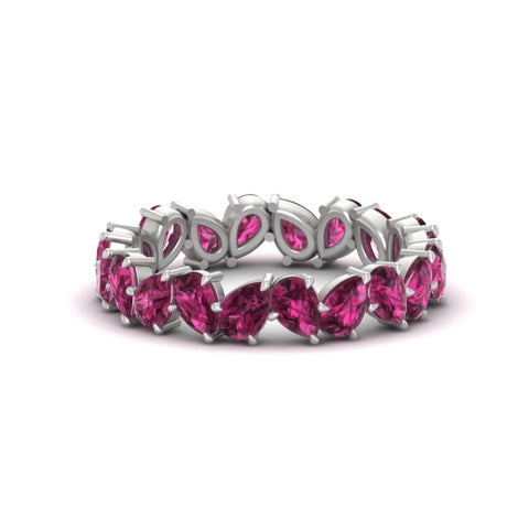 Pear Eternity Wedding Band Zig Zag