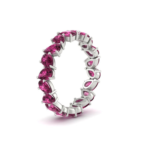 Pear Eternity Wedding Band Zig Zag