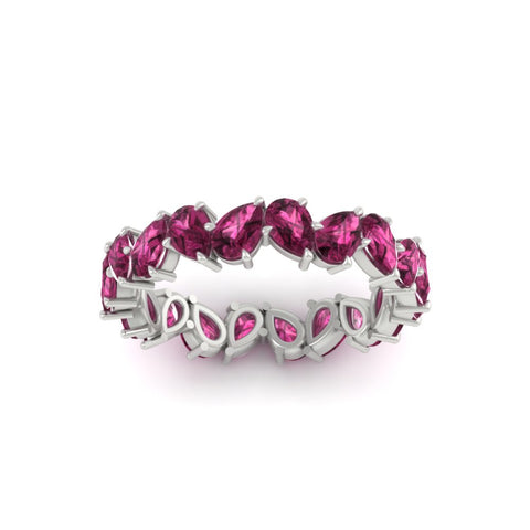 Pear Eternity Wedding Band Zig Zag