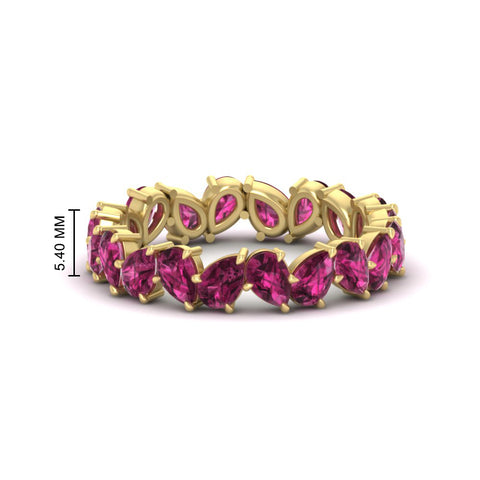 Pear Eternity Wedding Band Zig Zag