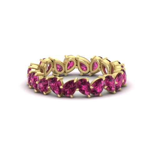 Pear Eternity Wedding Band Zig Zag