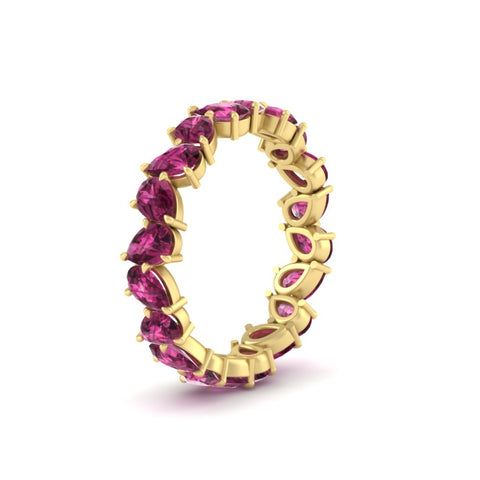 Pear Eternity Wedding Band Zig Zag
