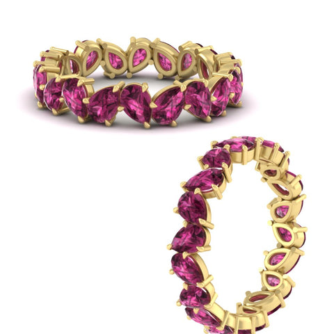 Pear Eternity Wedding Band Zig Zag