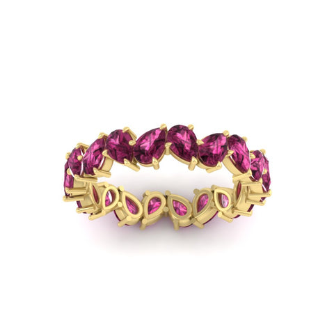 Pear Eternity Wedding Band Zig Zag