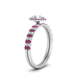 Load image into Gallery viewer, pear-shaped-pink-sapphire-halo-wedding-ring-set-in-white-gold-FD8523PEGSADRPI-NL-WG