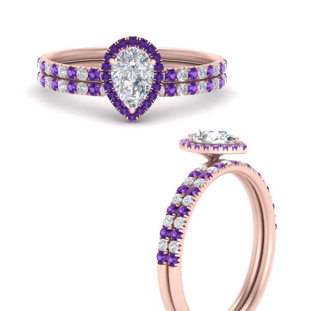 pear-shaped-purple-topaz-halo-wedding-ring-set-in-rose-gold-FD8523PEGVITO-NL-RG