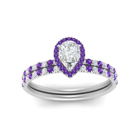 pear-shaped-purple-topaz-halo-wedding-ring-set-in-white-gold-FD8523PEGVITO-NL-WG