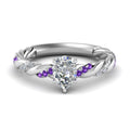 Thumbnail 26 - pear-shaped-purple-topaz-twisted-vine-engagement-ring-in-white-gold-FD9127PERGVITO-NL-WG