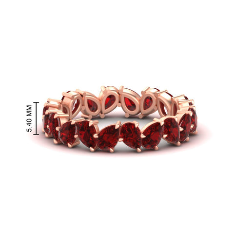 Pear Eternity Wedding Band Zig Zag