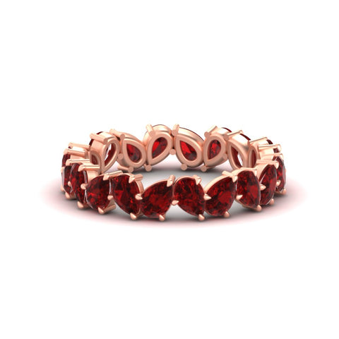 Pear Eternity Wedding Band Zig Zag