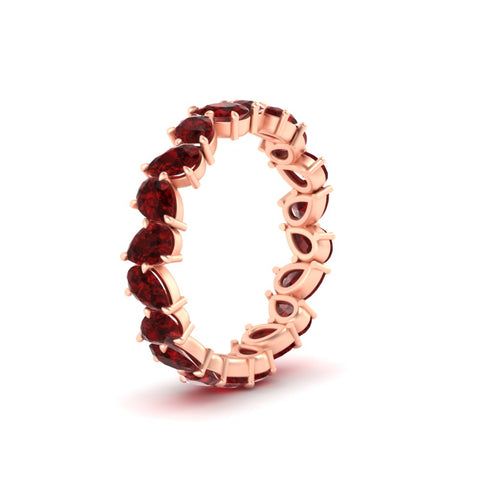 Pear Eternity Wedding Band Zig Zag