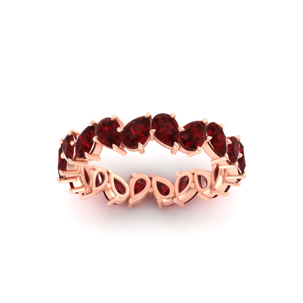 Pear Eternity Wedding Band Zig Zag